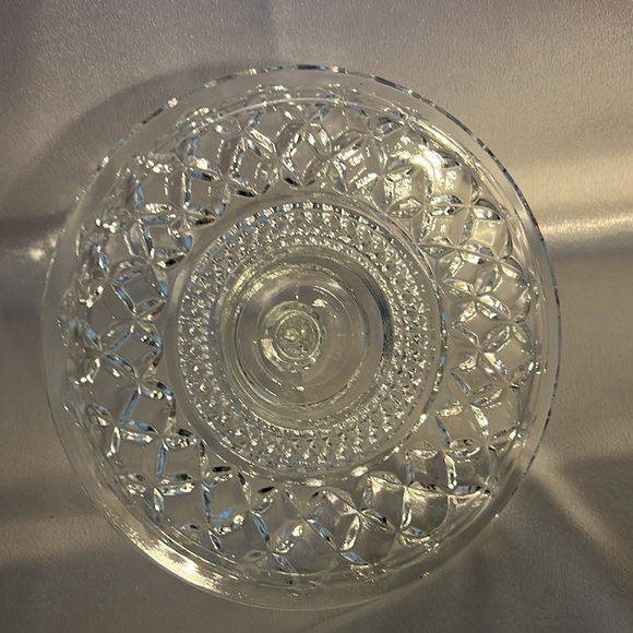 Vintage Anchor Hocking Wexford Glass Ice Bucket with Lid & Tongs Diamond Shaped - Picture 6 of 12